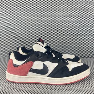 Nike SB Alleyoop Sneakers Mens Size 9 Black White Red Logo Lace Up